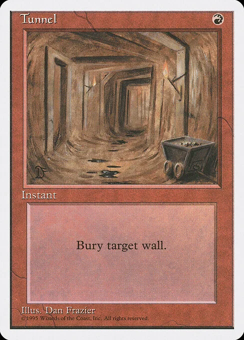 Tunnel, carta Magic di tipo Instant illustrata da Dan Frazier