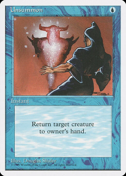 Unsummon, carta Magic di tipo Instant illustrata da Douglas Shuler