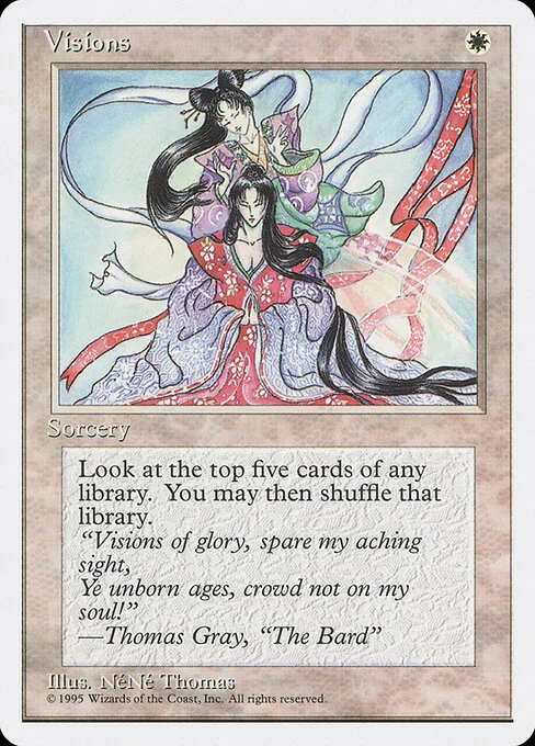Visions, carta Magic di tipo Sorcery illustrata da NéNé Thomas