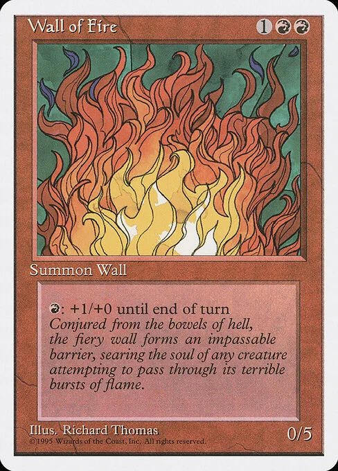 Wall of Fire, carta Magic di tipo Creature — Wall illustrata da Richard Thomas