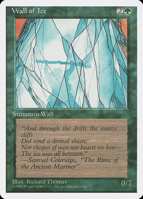 Wall of Ice, carta Magic di tipo Creature — Wall illustrata da Richard Thomas