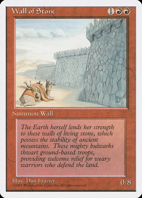 Wall of Stone, carta Magic di tipo Creature — Wall illustrata da Dan Frazier