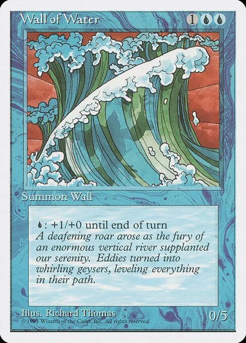 Wall of Water, carta Magic di tipo Creature — Wall illustrata da Richard Thomas