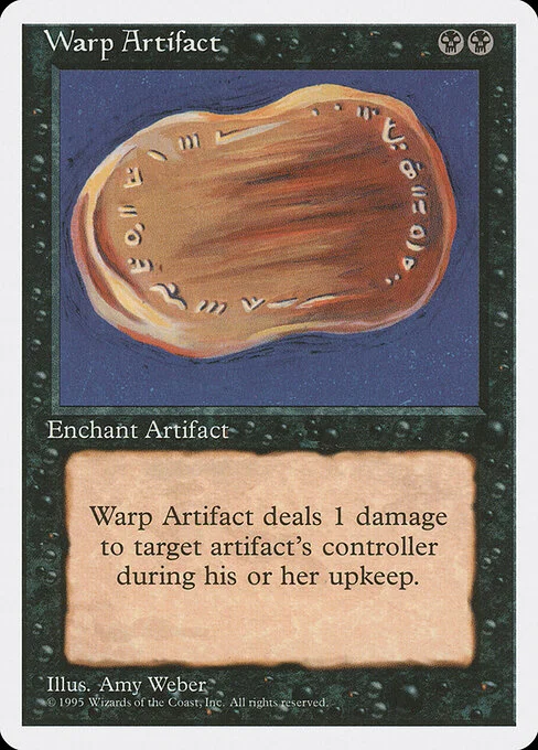 Warp Artifact, carta Magic di tipo Enchantment — Aura illustrata da Amy Weber
