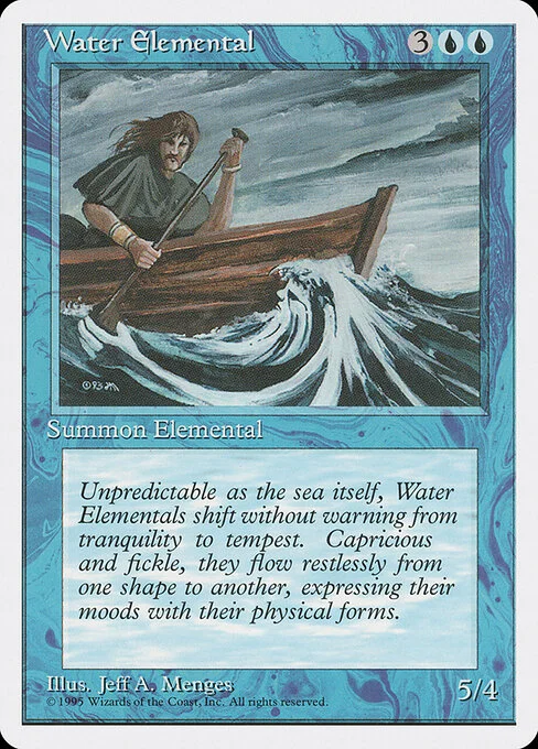 Water Elemental, carta Magic di tipo Creature — Elemental illustrata da Jeff A. Menges