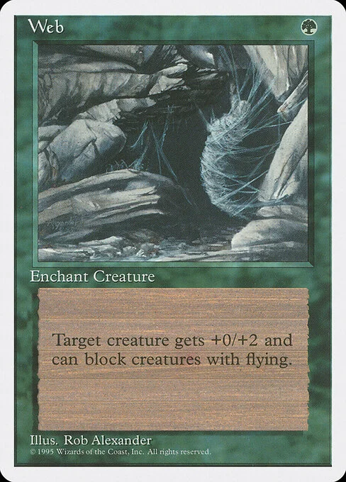 Web, carta Magic di tipo Enchantment — Aura illustrata da Rob Alexander