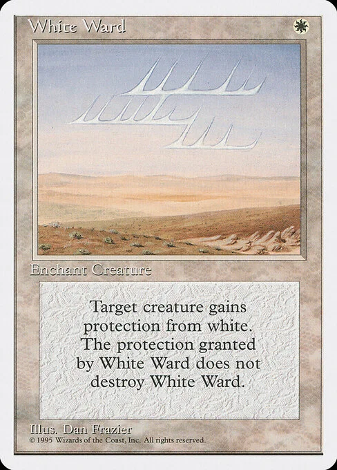 White Ward, carta Magic di tipo Enchantment — Aura illustrata da Dan Frazier