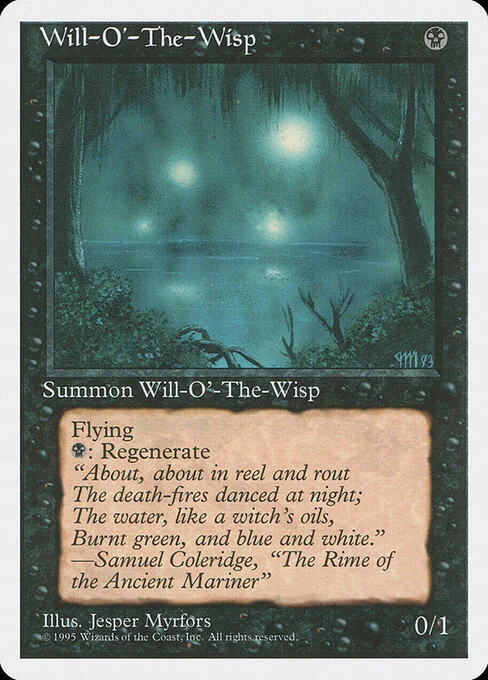 Will-o'-the-Wisp, carta Magic di tipo Creature — Spirit illustrata da Jesper Myrfors
