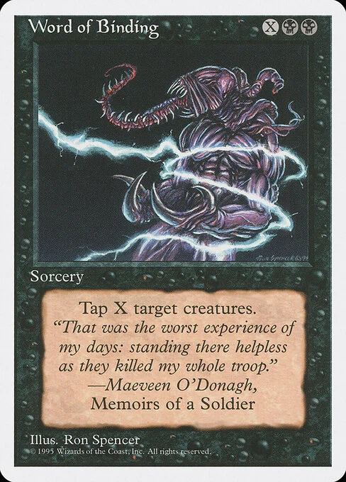 Word of Binding, carta Magic di tipo Sorcery illustrata da Ron Spencer