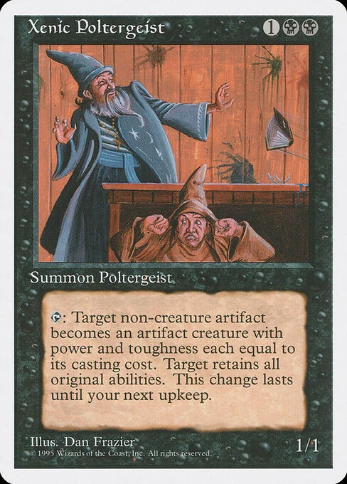 Xenic Poltergeist, carta Magic di tipo Creature — Spirit illustrata da Dan Frazier