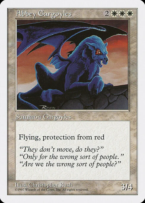 Abbey Gargoyles, carta Magic di tipo Creature — Gargoyle illustrata da Christopher Rush