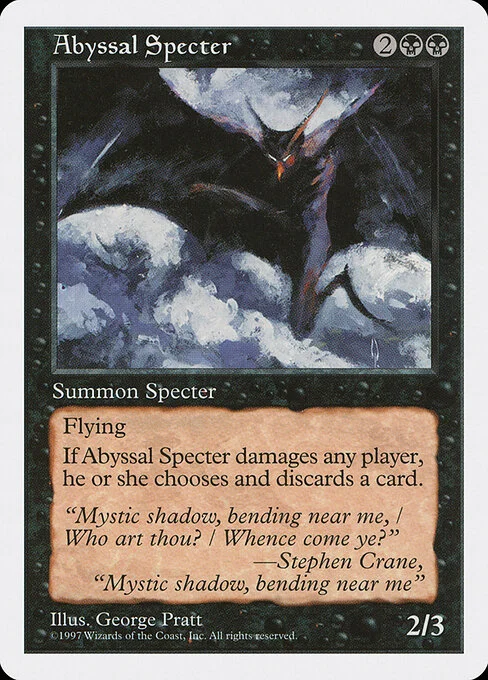 Abyssal Specter, carta Magic di tipo Creature — Specter illustrata da George Pratt