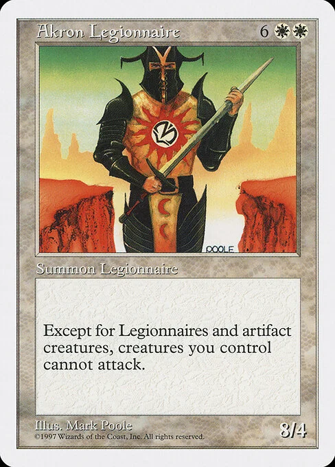 Akron Legionnaire, carta Magic di tipo Creature — Giant Soldier illustrata da Mark Poole