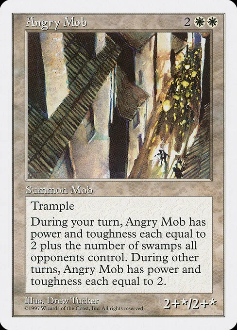 Angry Mob, carta Magic di tipo Creature — Human illustrata da Drew Tucker