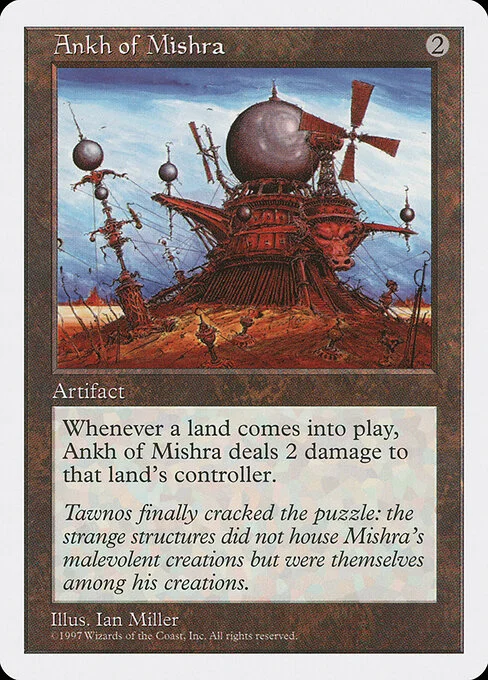 Ankh of Mishra, carta Magic di tipo Artifact illustrata da Ian Miller