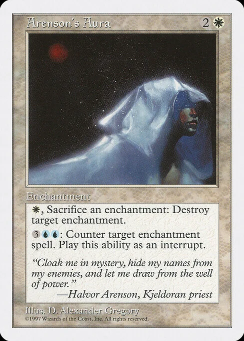 Arenson's Aura, carta Magic di tipo Enchantment illustrata da D. Alexander Gregory