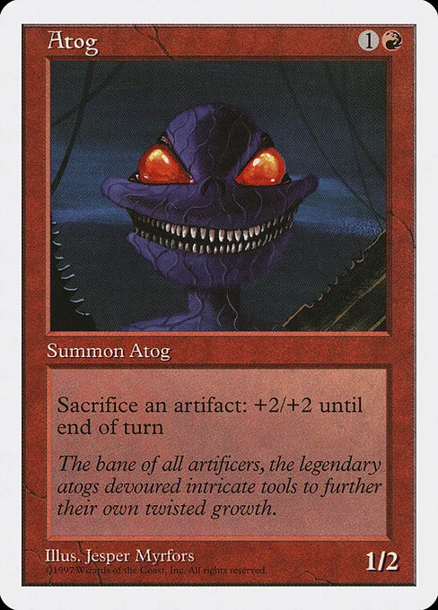Atog, carta Magic di tipo Creature — Atog illustrata da Jesper Myrfors