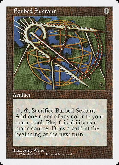 Barbed Sextant, carta Magic di tipo Artifact illustrata da Amy Weber