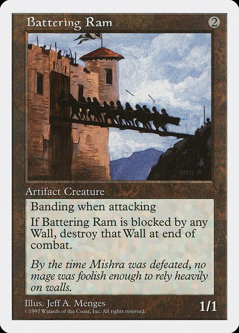 Battering Ram, carta Magic di tipo Artifact Creature — Construct illustrata da Jeff A. Menges