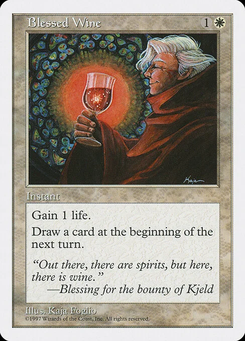 Blessed Wine, carta Magic di tipo Instant illustrata da Kaja Foglio