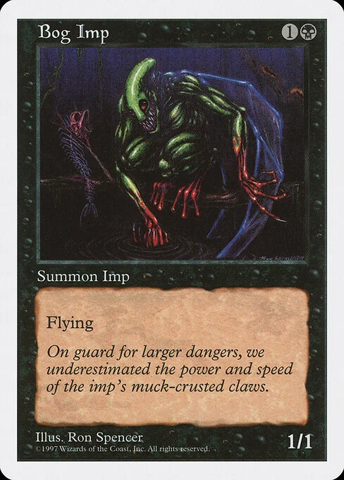 Bog Imp, carta Magic di tipo Creature — Imp illustrata da Ron Spencer