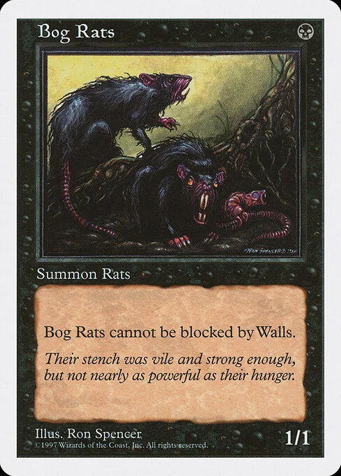 Bog Rats, carta Magic di tipo Creature — Rat illustrata da Ron Spencer