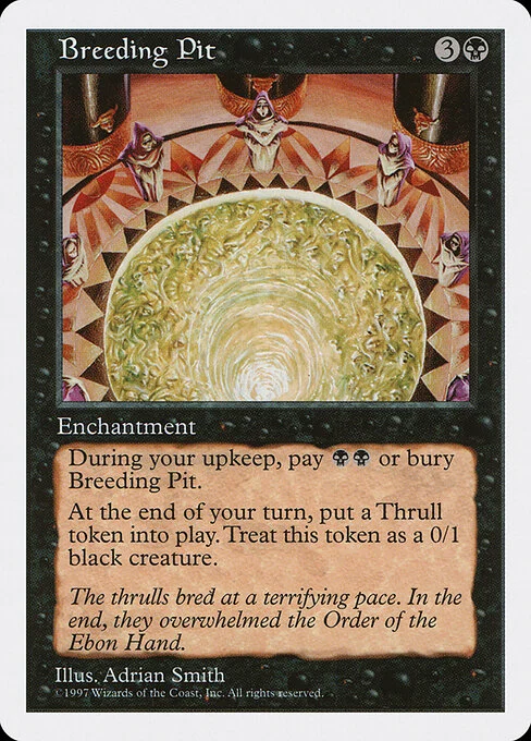Breeding Pit, carta Magic di tipo Enchantment illustrata da Adrian Smith