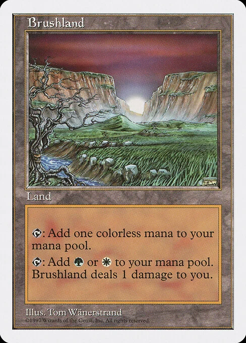 Brushland, carta Magic di tipo Land illustrata da Tom Wänerstrand
