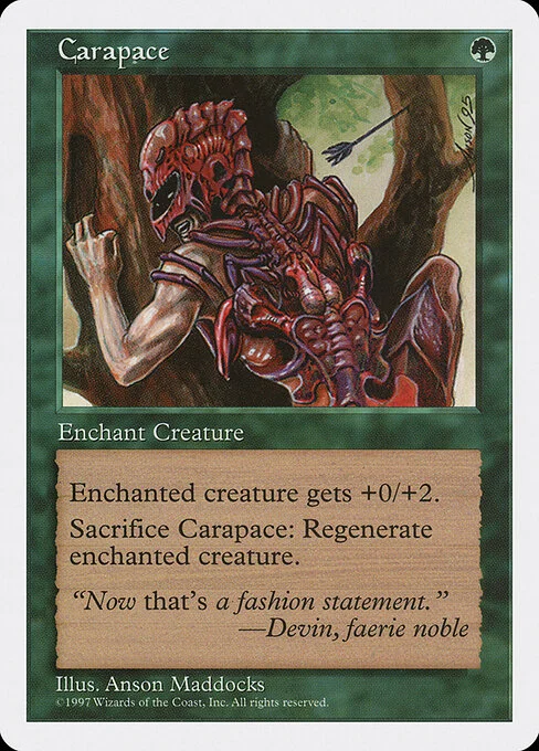 Carapace, carta Magic di tipo Enchantment — Aura illustrata da Anson Maddocks