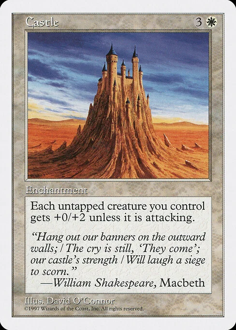 Castle, carta Magic di tipo Enchantment illustrata da David O'Connor