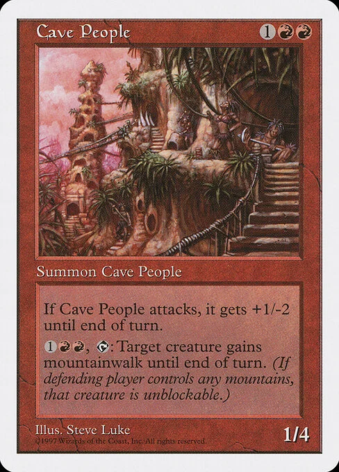 Cave People, carta Magic di tipo Creature — Human illustrata da Steve Luke