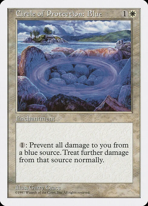 Circle of Protection: Blue, carta Magic di tipo Enchantment illustrata da Gerry Grace