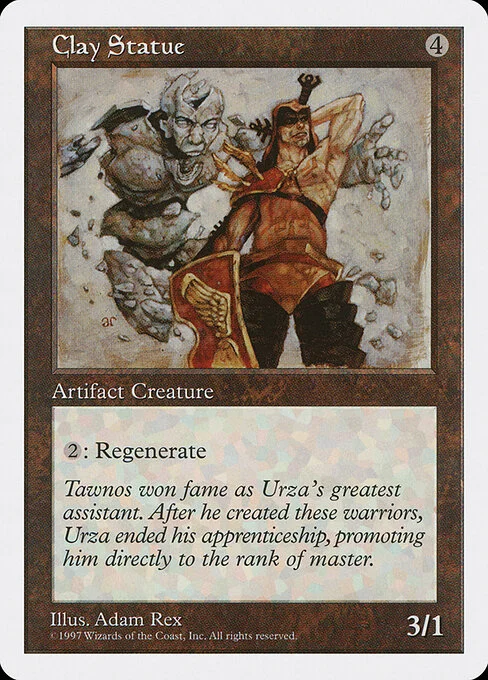 Clay Statue, carta Magic di tipo Artifact Creature — Golem illustrata da Adam Rex