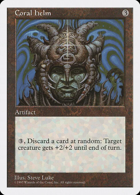 Coral Helm, carta Magic di tipo Artifact illustrata da Steve Luke