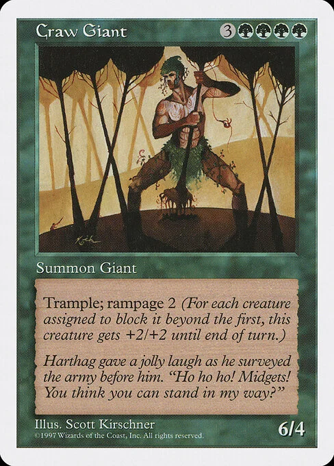 Craw Giant, carta Magic di tipo Creature — Giant illustrata da Scott Kirschner