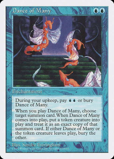 Dance of Many, carta Magic di tipo Enchantment illustrata da Sandra Everingham