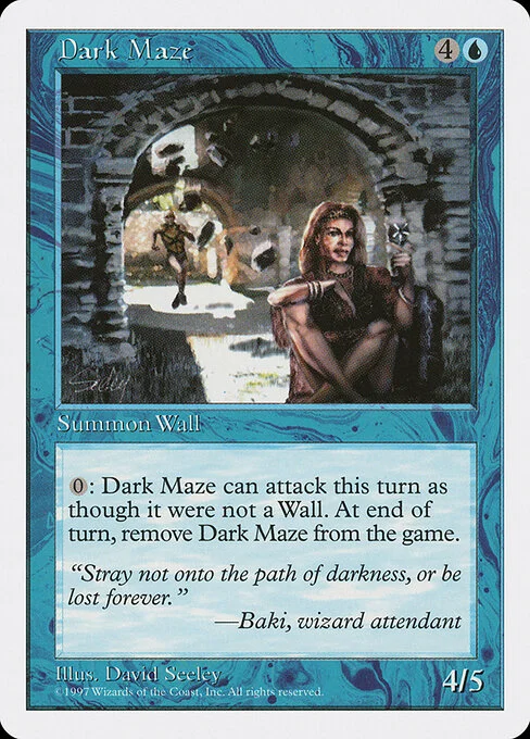 Dark Maze, carta Magic di tipo Creature — Wall illustrata da David Seeley