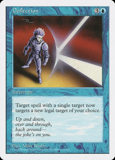 Deflection, carta Magic di tipo Instant illustrata da Mike Raabe
