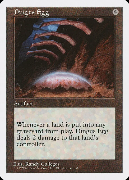 Dingus Egg, carta Magic di tipo Artifact illustrata da Randy Gallegos