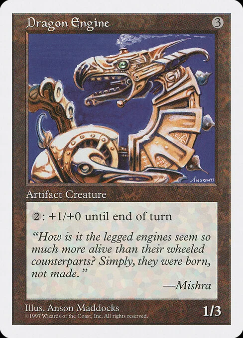 Dragon Engine, carta Magic di tipo Artifact Creature — Construct illustrata da Anson Maddocks
