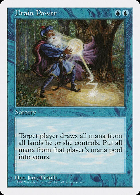 Drain Power, carta Magic di tipo Sorcery illustrata da Jerry Tiritilli