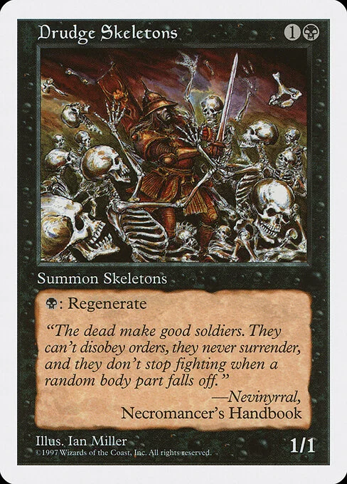 Drudge Skeletons, carta Magic di tipo Creature — Skeleton illustrata da Ian Miller
