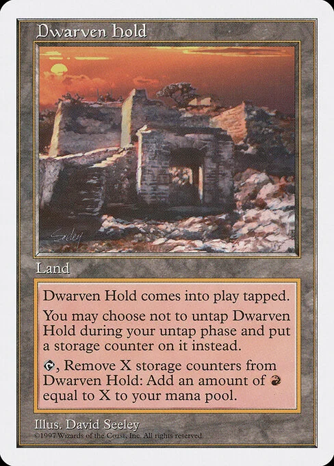 Dwarven Hold, carta Magic di tipo Land illustrata da David Seeley