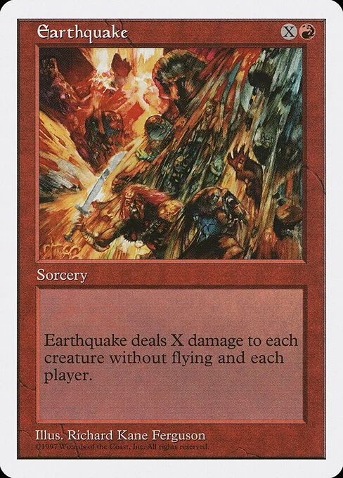 Earthquake, carta Magic di tipo Sorcery illustrata da Richard Kane Ferguson