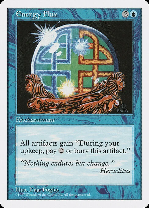 Energy Flux, carta Magic di tipo Enchantment illustrata da Kaja Foglio