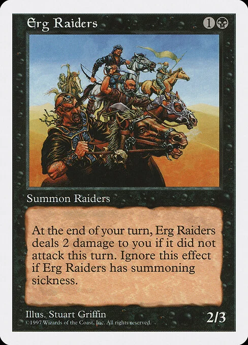 Erg Raiders, carta Magic di tipo Creature — Human Warrior illustrata da Stuart Griffin