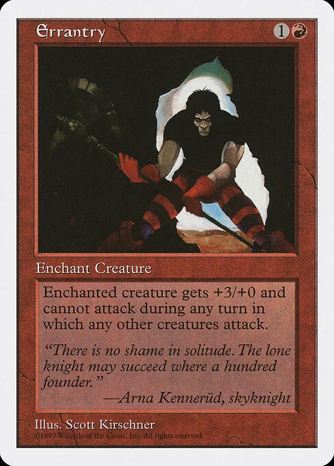 Errantry, carta Magic di tipo Enchantment — Aura illustrata da Scott Kirschner