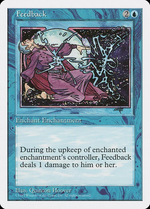 Feedback, carta Magic di tipo Enchantment — Aura illustrata da Quinton Hoover