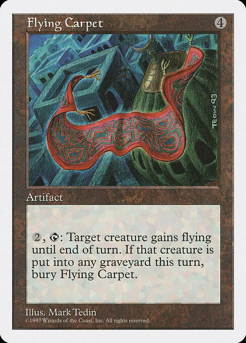Flying Carpet, carta Magic di tipo Artifact illustrata da Mark Tedin