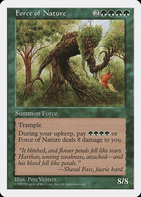 Force of Nature, carta Magic di tipo Creature — Elemental illustrata da Pete Venters